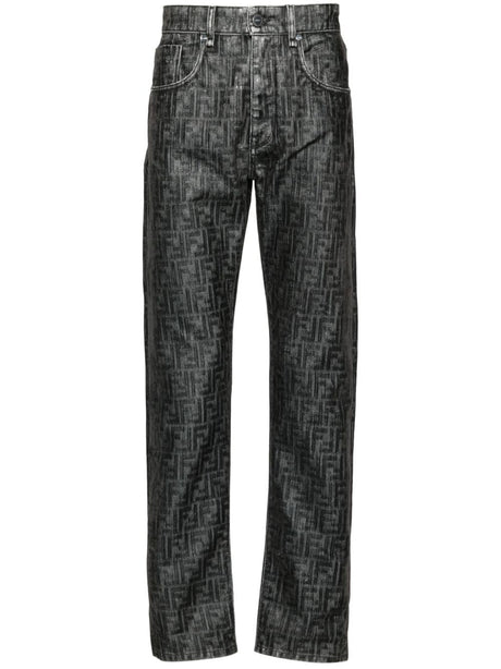 FENDI Cotton Denim Flare Jeans