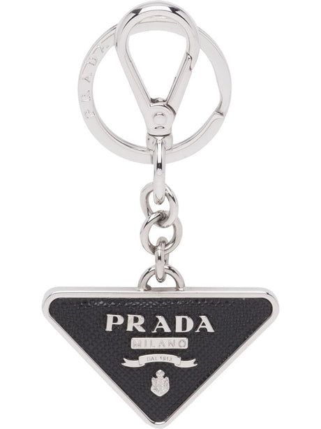 PRADA Mini Luxury Leather Keychain