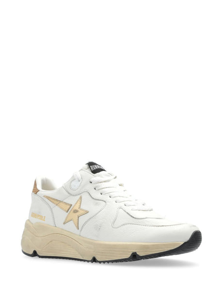 GOLDEN GOOSE Men's Running Sole Sneaker with Laminated Star and Lizard Print Accent