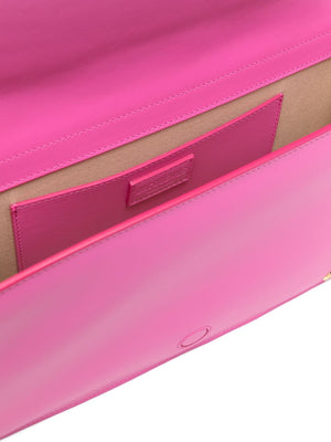 JACQUEMUS Fuchsia Pink Leather Tote Handbag for Women