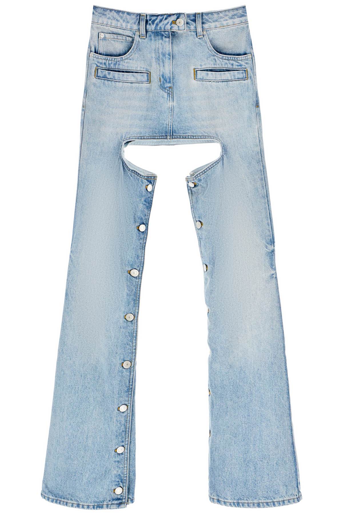 COURREGÈS Blue 'Chaps' Cut-Out Jeans for Women - SS23 Collection