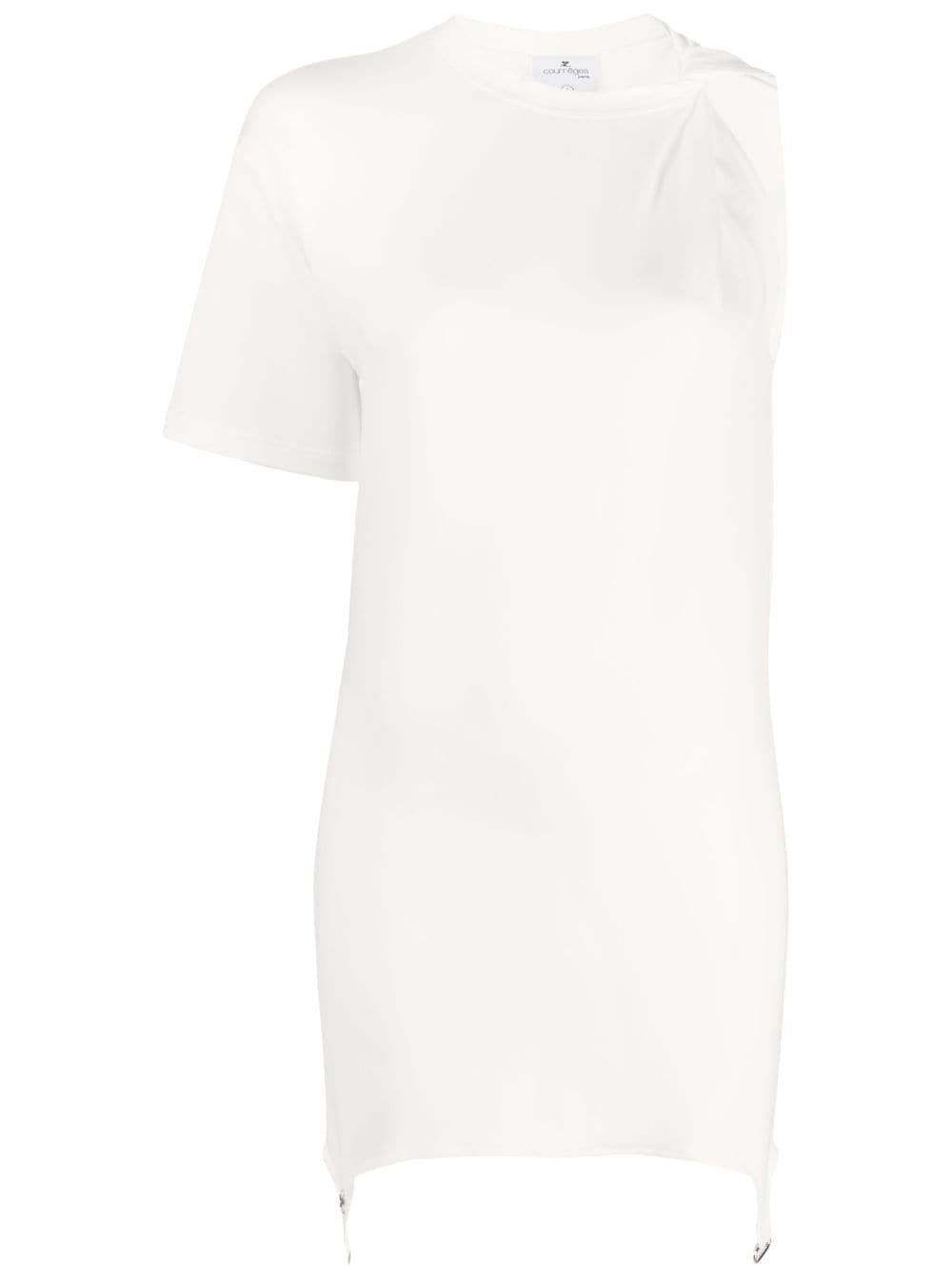 COURREGÈS Heritage White Short-Sleeve Dress for Women