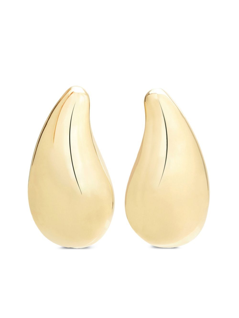 COURREGÈS Golden Tear Drop Earrings