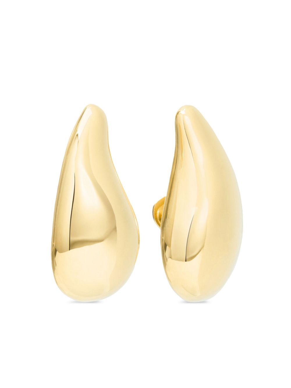 COURREGÈS Golden Tear Drop Earrings