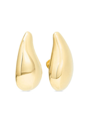 COURREGÈS Golden Tear Drop Earrings