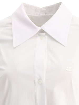 COURREGÈS White Cotton Poplin Shirt for Women