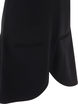 COURREGÈS 2024 Women's Black Mid Skirt with a Modern Twist