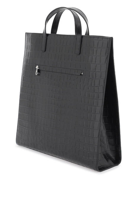 COURREGÈS Stylish Crocodile Print Tote Handbag for Women