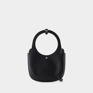 COURREGÈS Sleek Black Leather Handbag for Fashionable Women - SS24 Collection