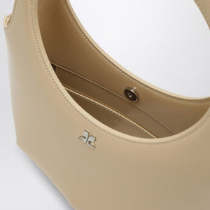 COURREGÈS  HOLY ICED LEATHER Handbag SOFT BUTTER