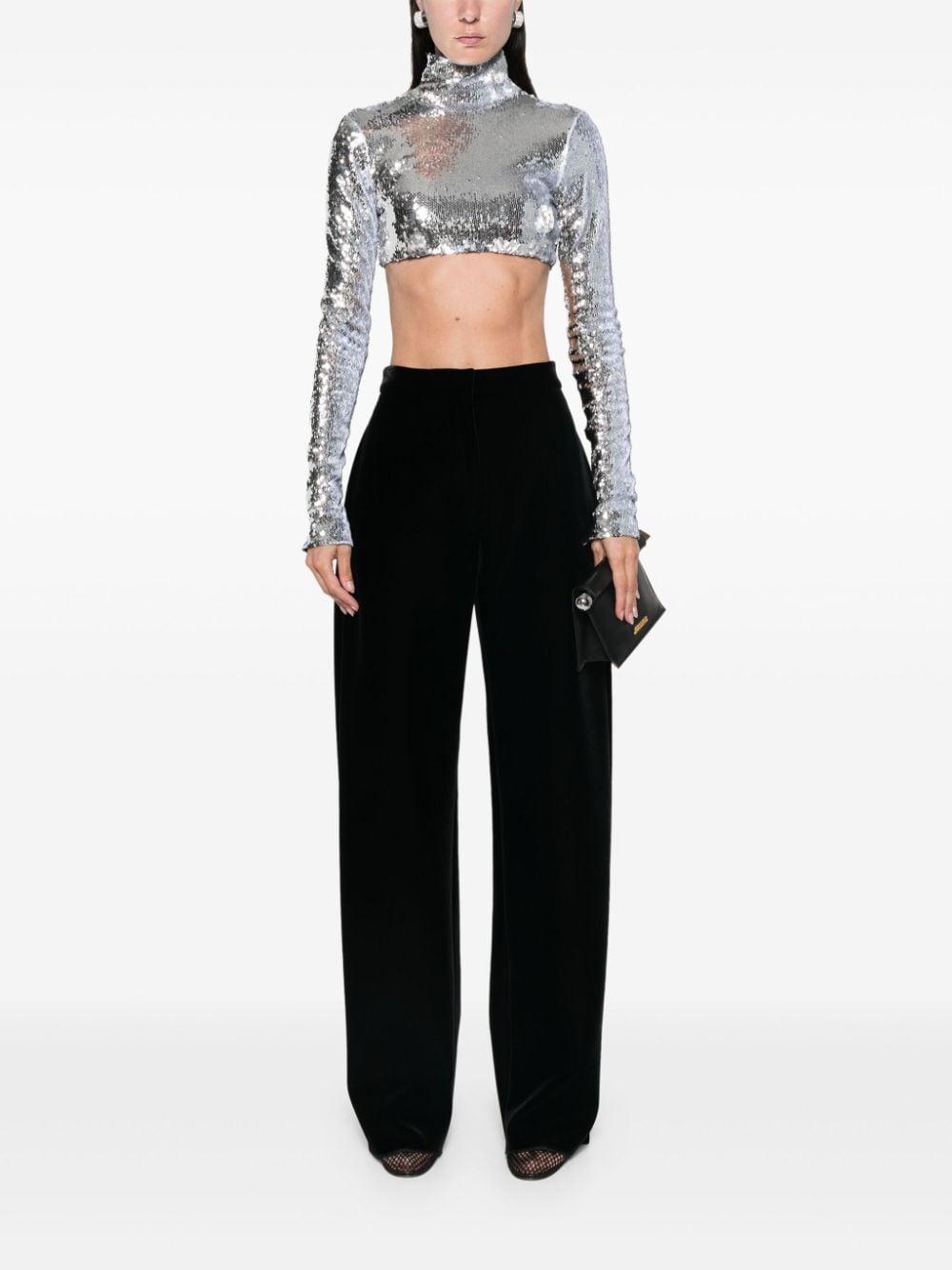 MAX MARA SPORTMAX High-Waisted Velvet Trousers for Women