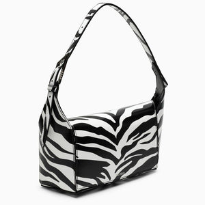 THE ATTICO Black and White Shoulder Handbag for Women - SS24 Collection