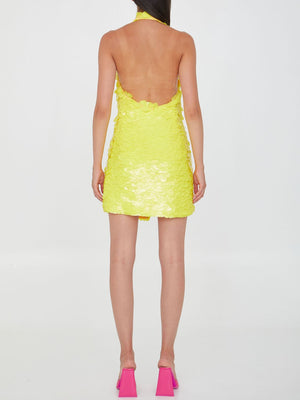 THE ATTICO Allium Sequin Mini Dress in Yellow for Women