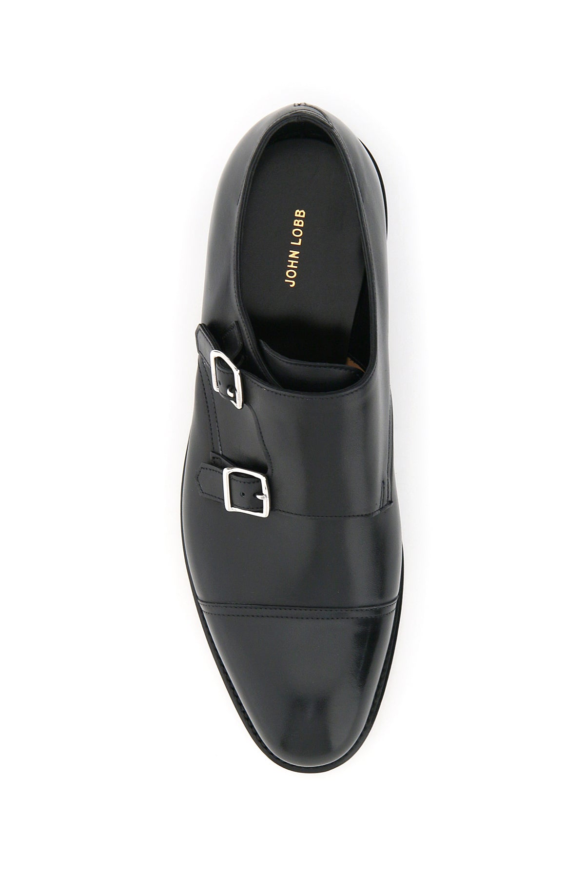 JOHN LOBB Classic Black Leather Moccasins for Men