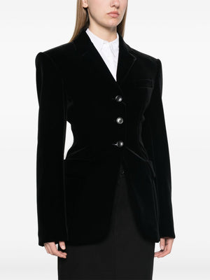 MAX MARA SPORTMAX Velvet Trousers with Notched Lapels for Women