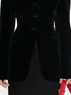 MAX MARA SPORTMAX Velvet Trousers with Notched Lapels for Women