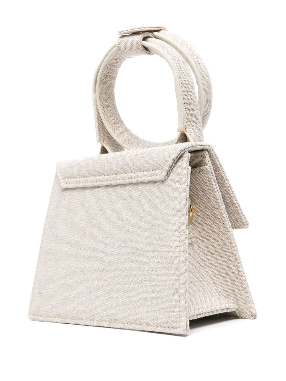 JACQUEMUS Mini Knot Tote in Light Greige