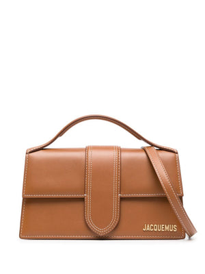 JACQUEMUS Elegant Mini Leather Tote in Light Brown