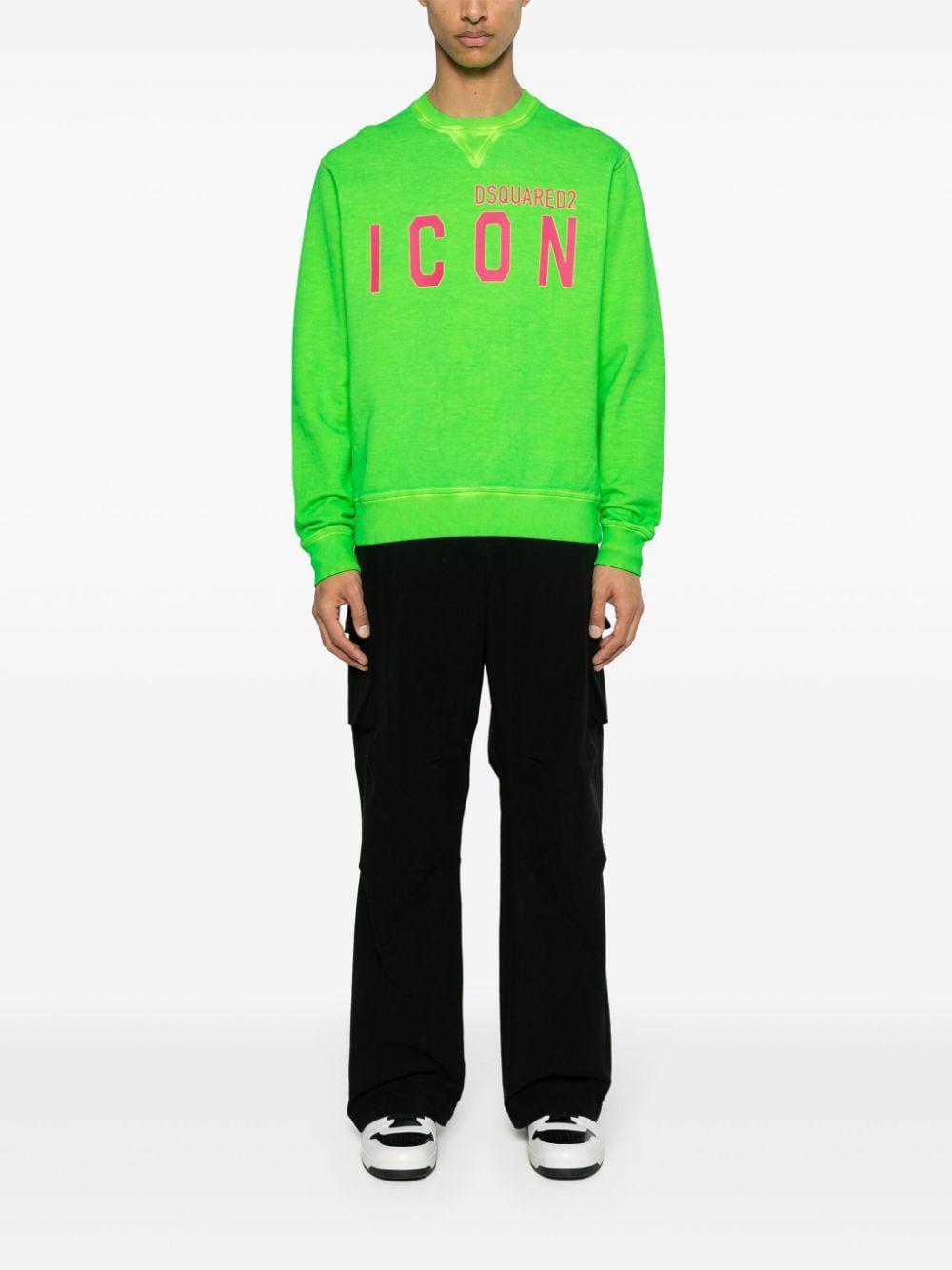 DSQUARED2 Men's Green Fluo Sweatshirt for SS24