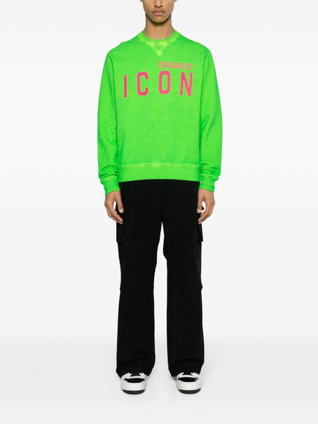 DSQUARED2 Men's Green Fluo Sweatshirt for SS24