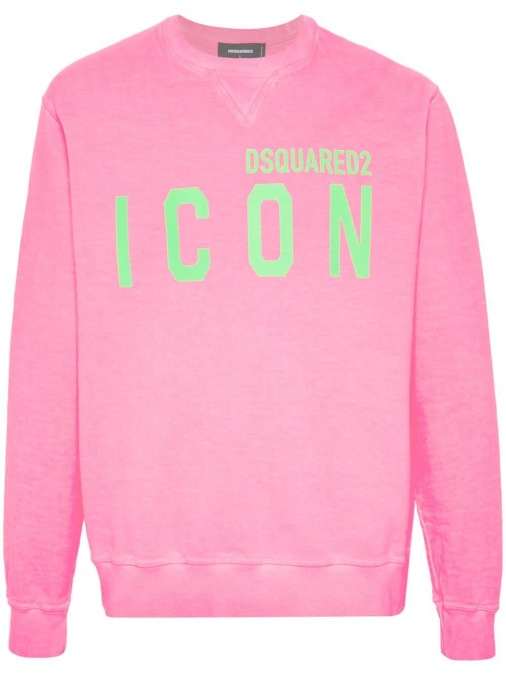 DSQUARED2 Pink Fluo Sweatshirt for Men | Spring/Summer 2024 Collection