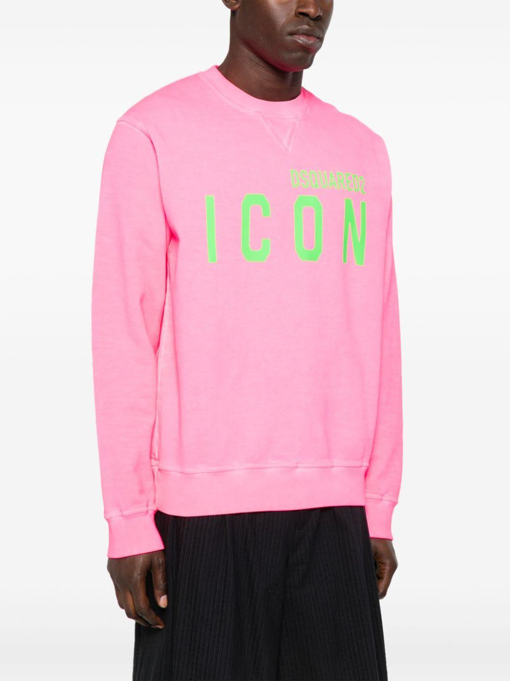 DSQUARED2 Pink Fluo Sweatshirt for Men | Spring/Summer 2024 Collection