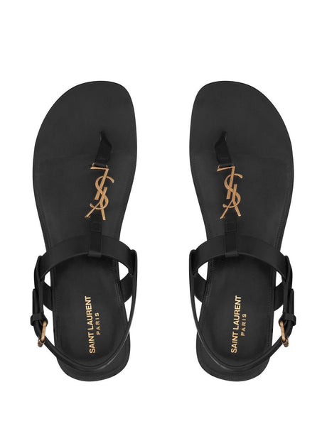 SAINT LAURENT PARIS Elegant Women's Leather Sandals