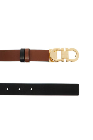 FERRAGAMO Reversible Gancini Hook Belt - Size 100