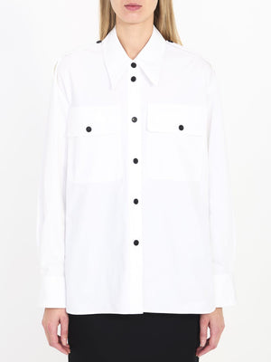 KHAITE Oversized White Cotton Shirt for Women - SS24 Collection