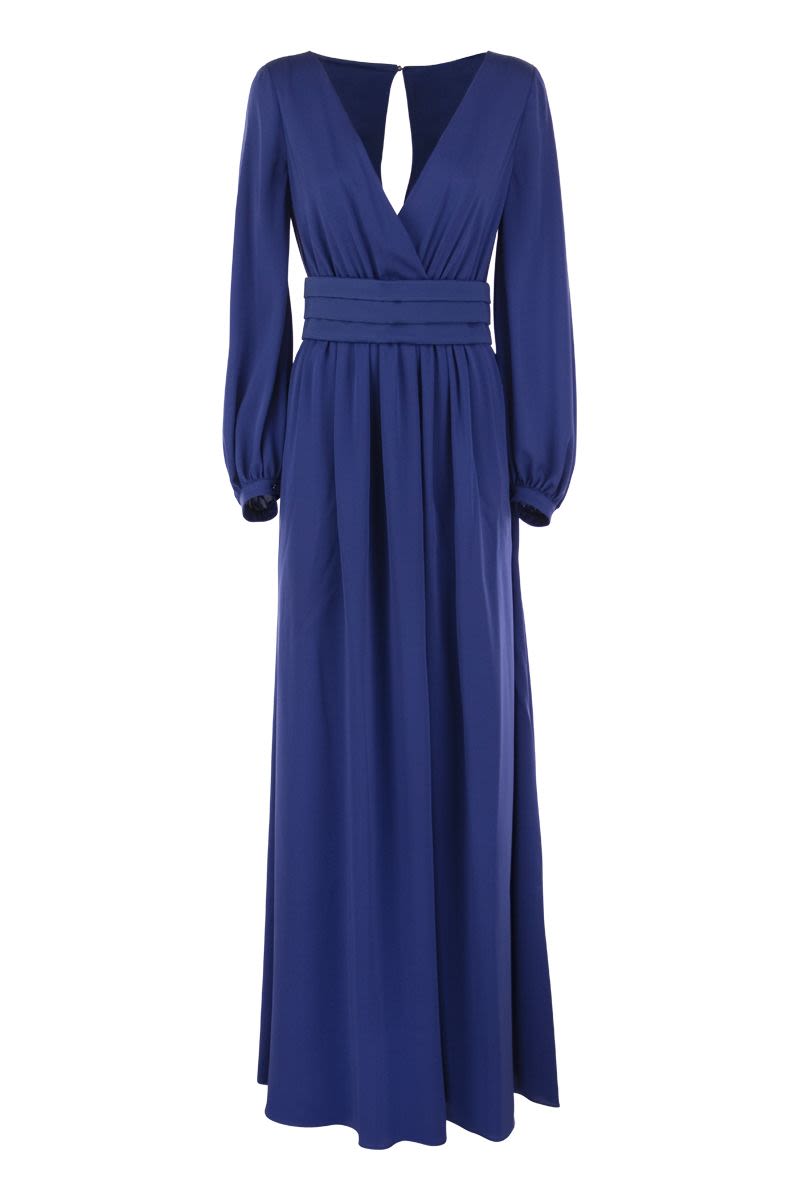 MAX MARA Elegance in Blue: Silk Georgette Dress for Women