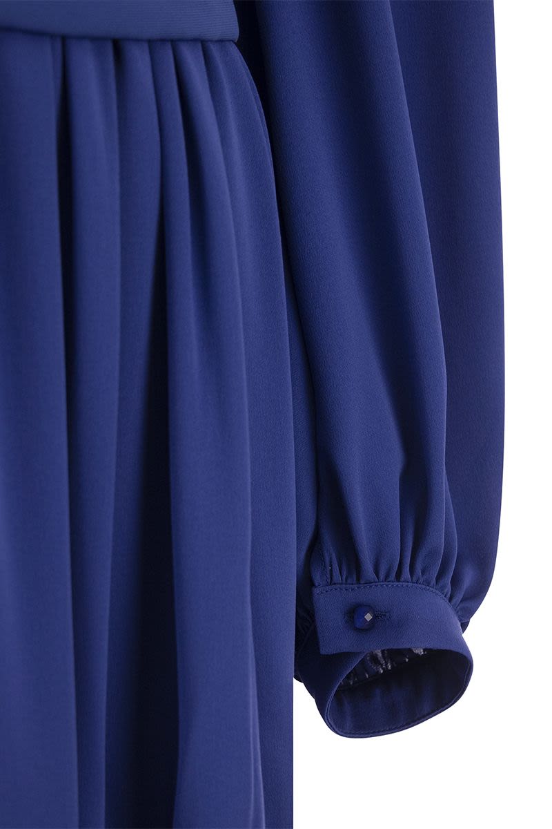 MAX MARA Elegance in Blue: Silk Georgette Dress for Women