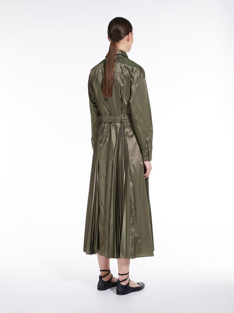 MAX MARA Stylish Green Dress for Women - Luxurious Silk and Polyester Fabric, FW23 Collection