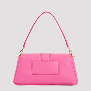 JACQUEMUS Fuchsia Padded Leather Handbag with Metal Logo by LE BAMBIMOU