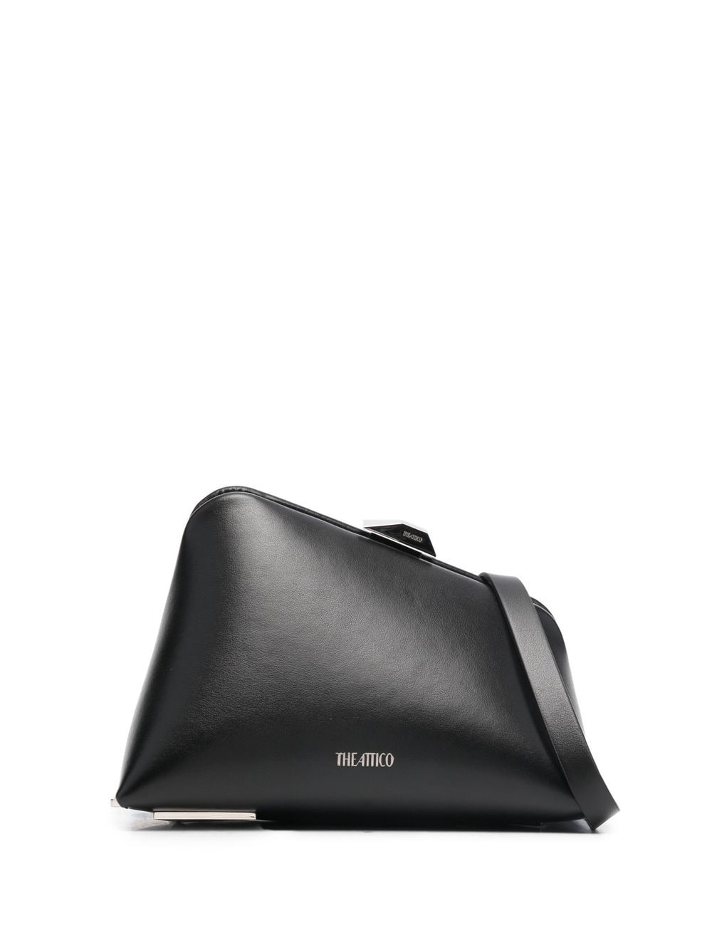 THE ATTICO Midnight Leather Clutch Handbag for Women - Black