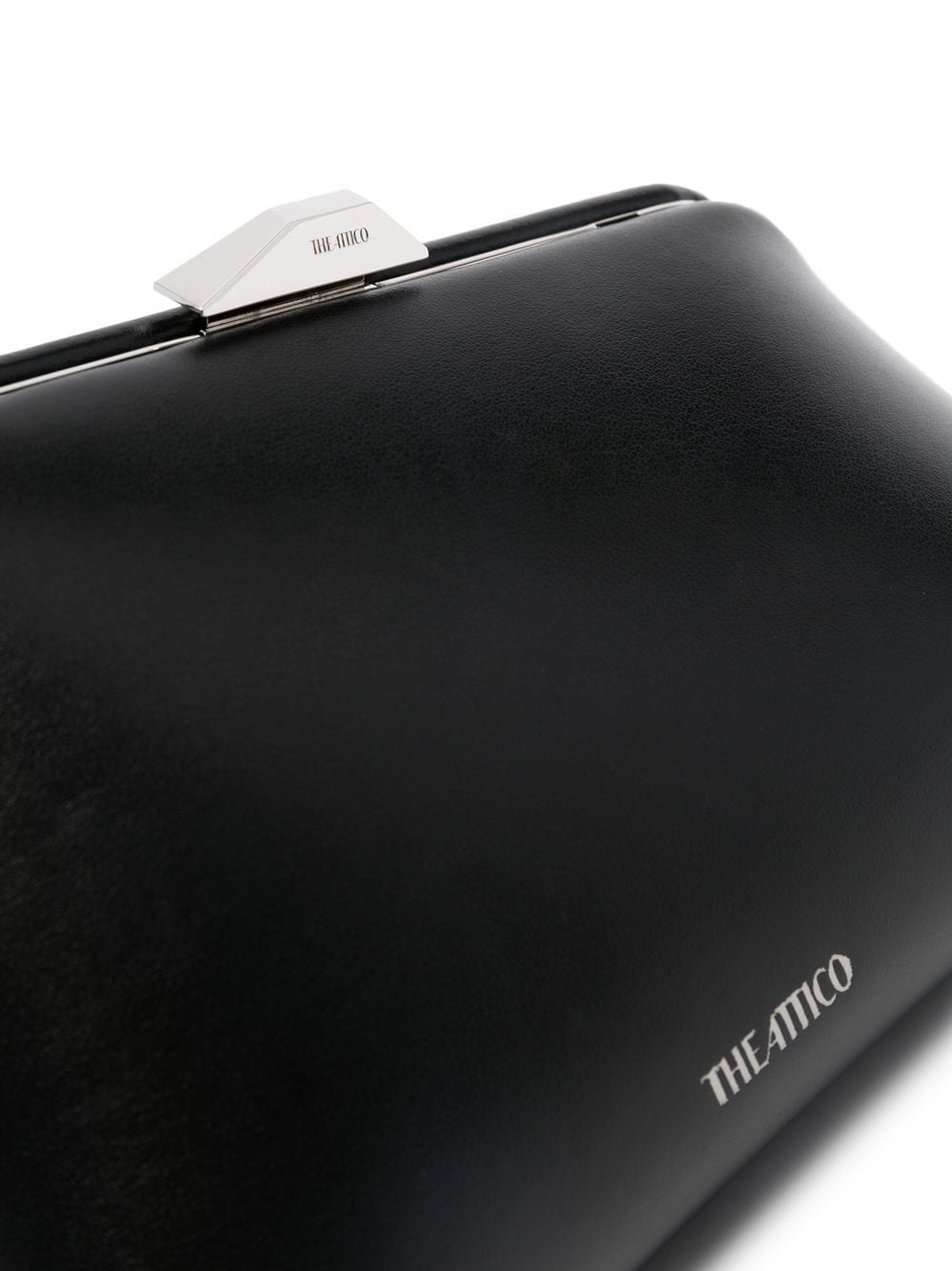 THE ATTICO Midnight Leather Clutch Handbag for Women - Black