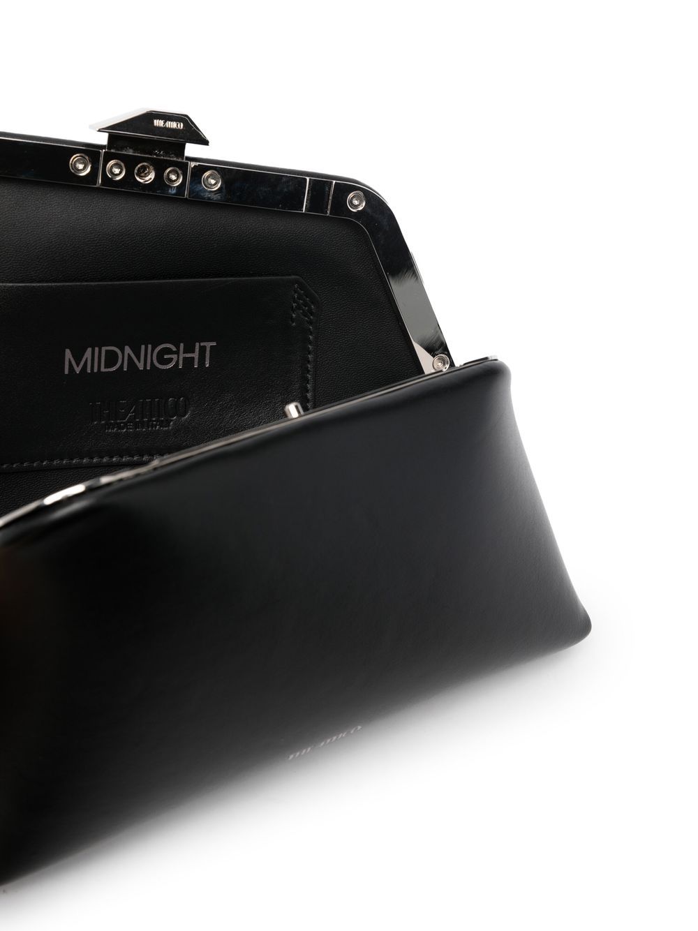 THE ATTICO Midnight Leather Clutch Handbag for Women - Black