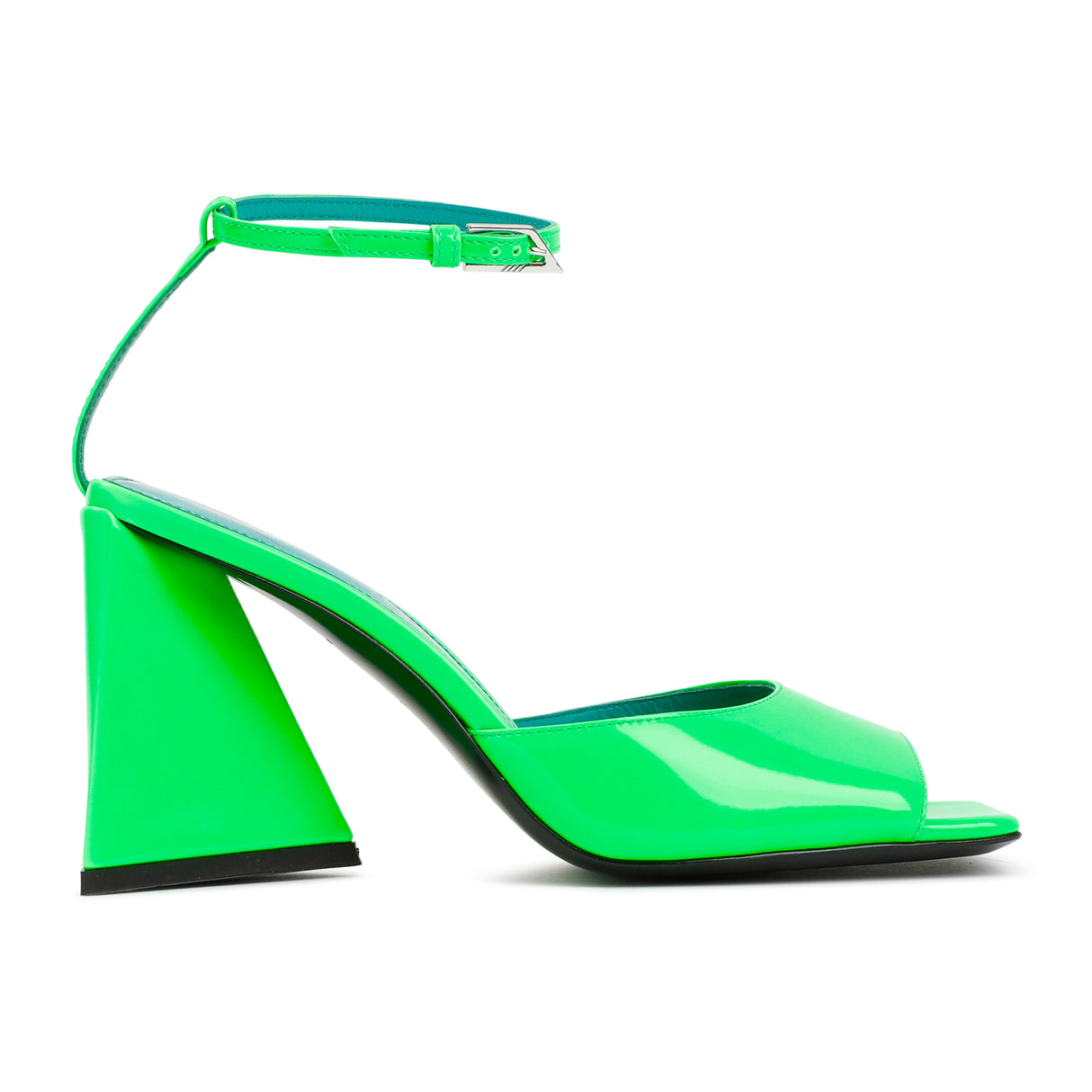 THE ATTICO Fluorescent Pink Slingback with Pyramid Heel and Square Toe