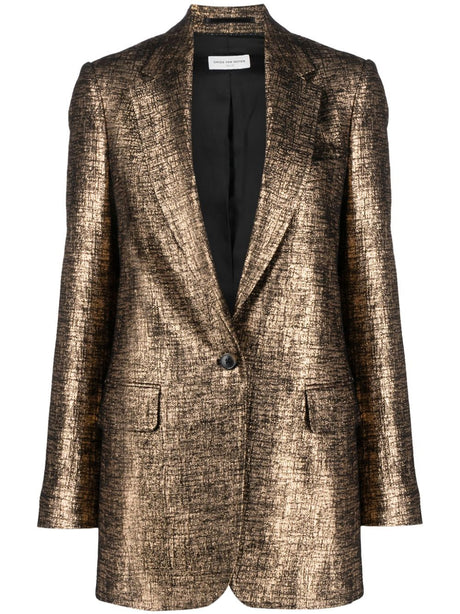 DRIES VAN NOTEN Mini Metallic Outerwear Jacket