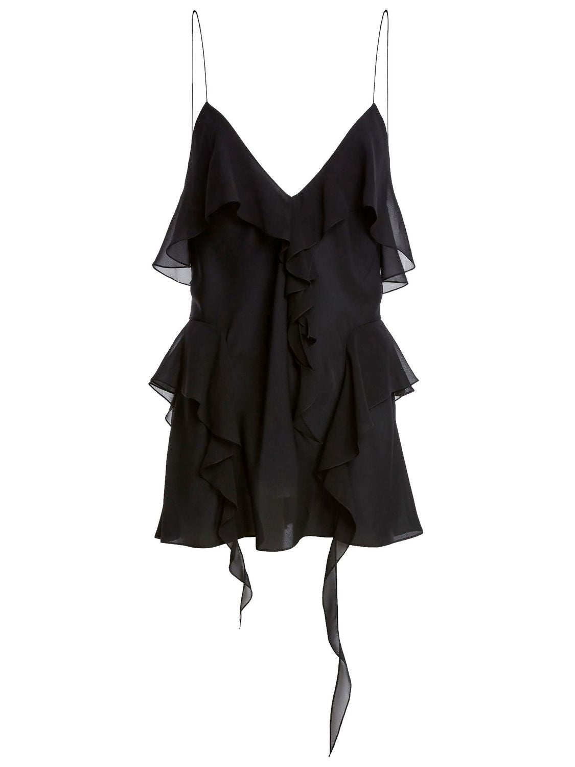 KHAITE Black Silk Piet Top for Women - SS24 Collection