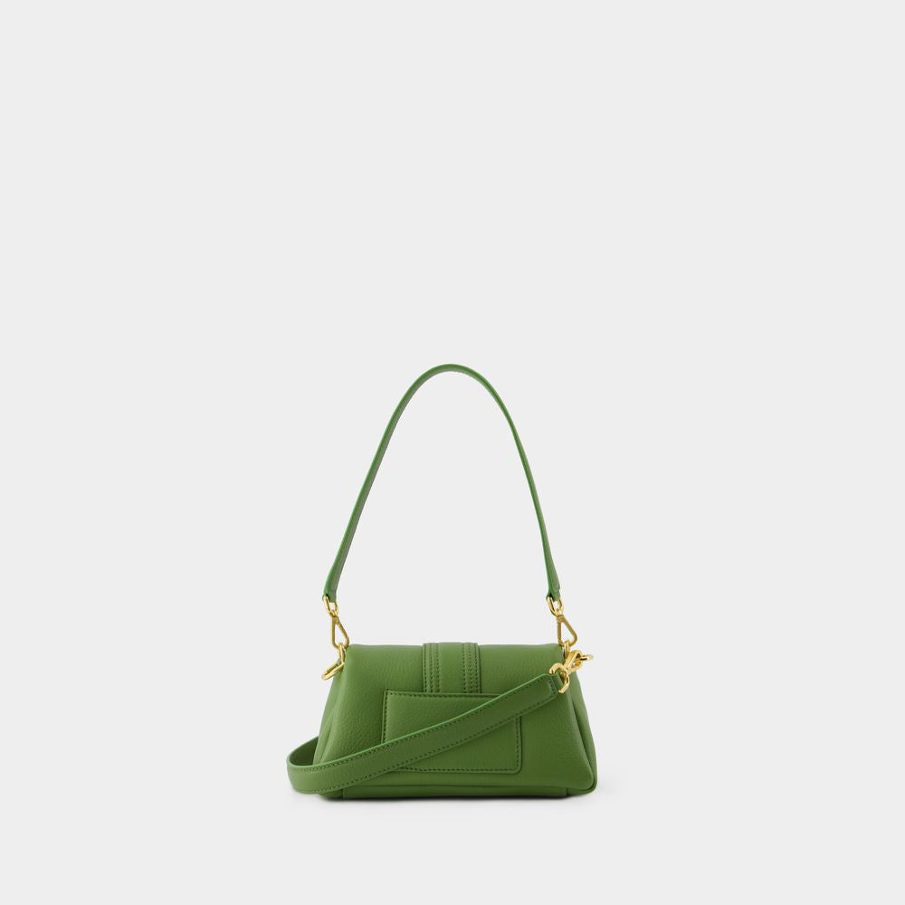 JACQUEMUS Petite Green Leather Mini Tote