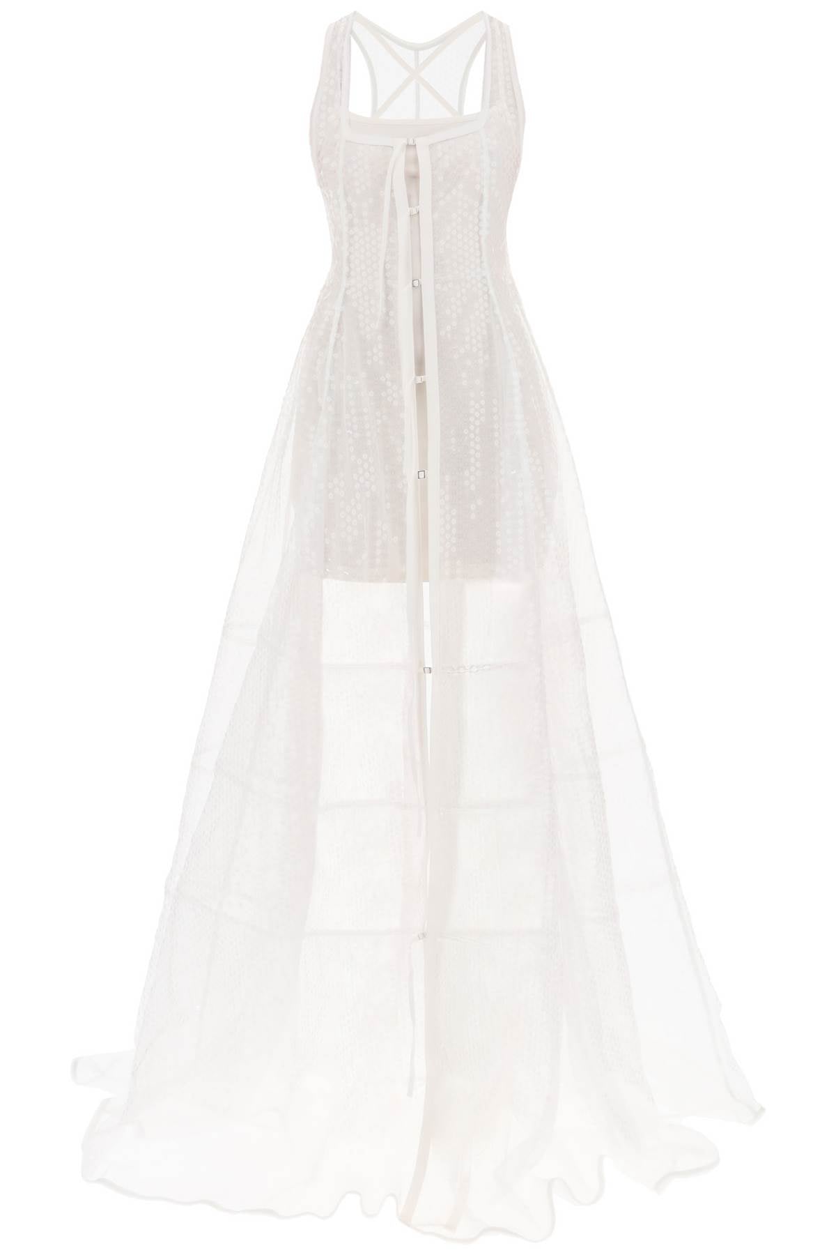 JACQUEMUS Elegant Sequined Negligee Dress in White for Women - FW23