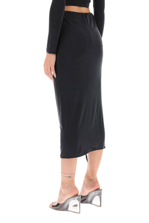 JACQUEMUS Sophisticated Black Croissant Midi Skirt for Women