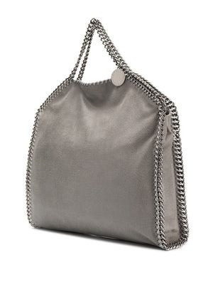 STELLA MCCARTNEY Grey Falabella Fold Over Tote Handbag for Women
