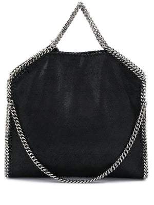 STELLA MCCARTNEY Black Falabella Tote Handbag with Chain Trim for Women in SS24