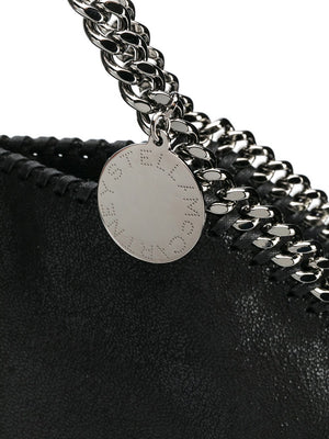 STELLA MCCARTNEY Black Falabella Tote Handbag with Chain Trim for Women in SS24