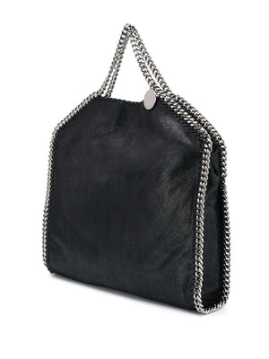 STELLA MCCARTNEY Black Falabella Tote Handbag with Chain Trim for Women in SS24