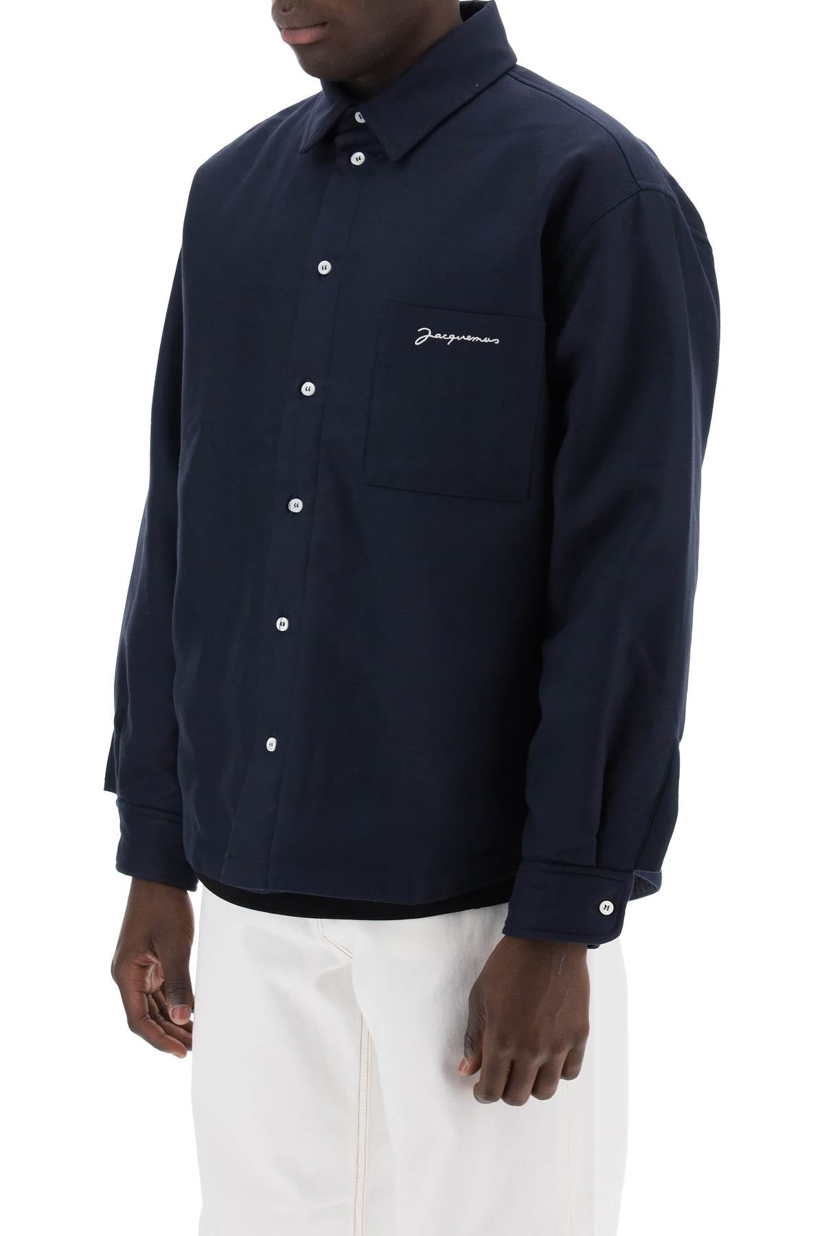 JACQUEMUS Blue Padded Overshirt for Men - SS24 Collection