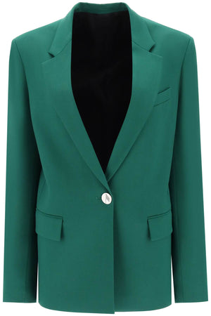 THE ATTICO Green Wool Blend Coat for Women - FW23 Collection