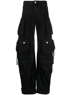 THE ATTICO Women's Black Cargo Denim Jeans - SS24 Collection