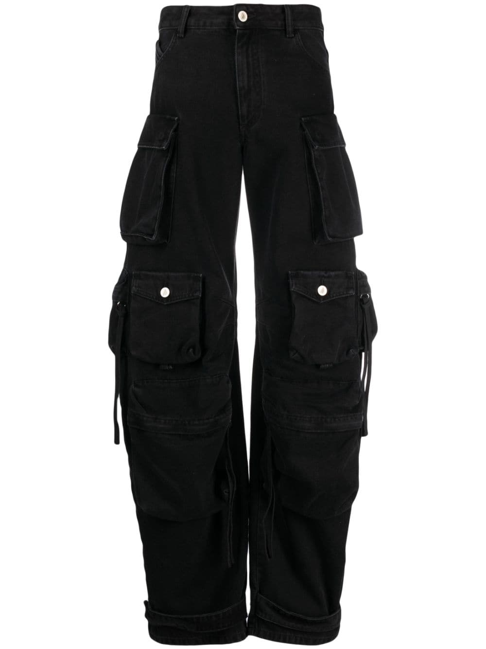 THE ATTICO Black Straight Pants for Women - 2024 Season